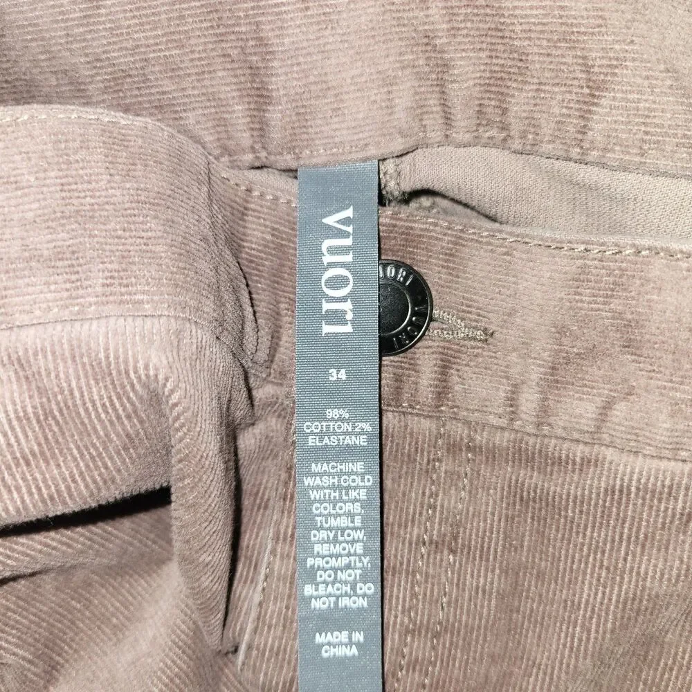 Vuori Optimist 5 Pocket Corduroy Pants Men 34x31 Athletic Slim Huckleberry V478